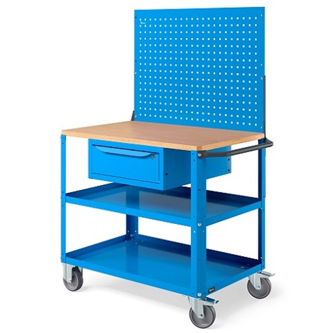 Vendita online Carrello Clever 1026 Large mm.1024x615x1540H - Blu RAL5012